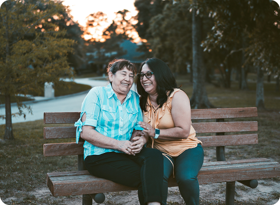 Senior with companion